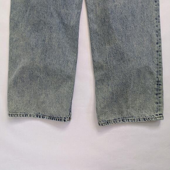 Motel Denim Jeans Womens W 28 L 34 Blue Wide Leg 100% Cotton Low Rise Rigid - Picture 5 of 11